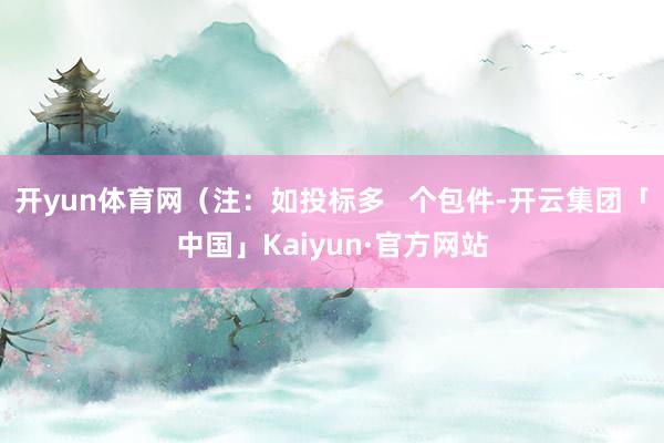 开yun体育网（注：如投标多   个包件-开云集团「中国」Kaiyun·官方网站