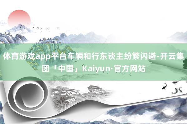 体育游戏app平台车辆和行东谈主纷繁闪避-开云集团「中国」Kaiyun·官方网站