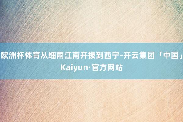 欧洲杯体育从细雨江南开拔到西宁-开云集团「中国」Kaiyun·官方网站