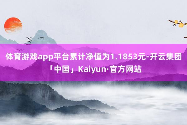 体育游戏app平台累计净值为1.1853元-开云集团「中国」Kaiyun·官方网站